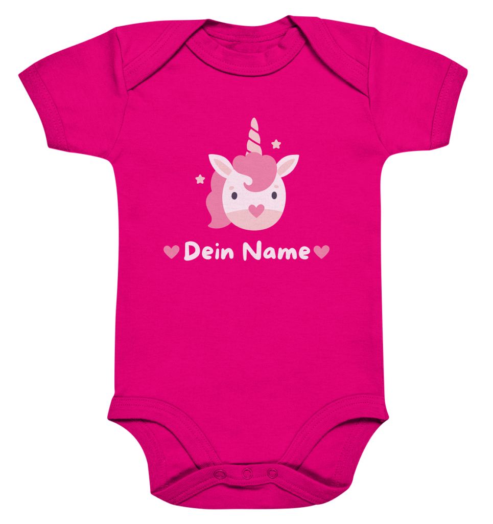 Baby Lätzchen Einhorn mit Mädchen Name bedrucken personalisiert