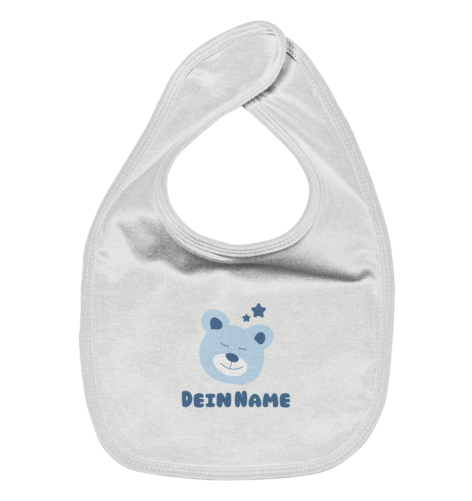 Baby Lätzchen Bär mit Junge Name bedrucken personalisiert