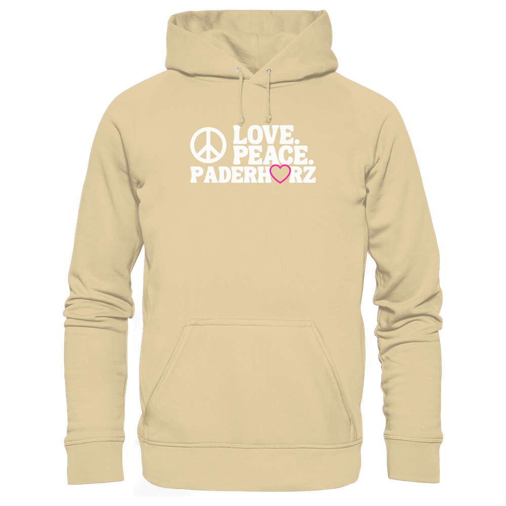 Hoodie Love Peace - Basic Unisex Hoodie – Bild 4