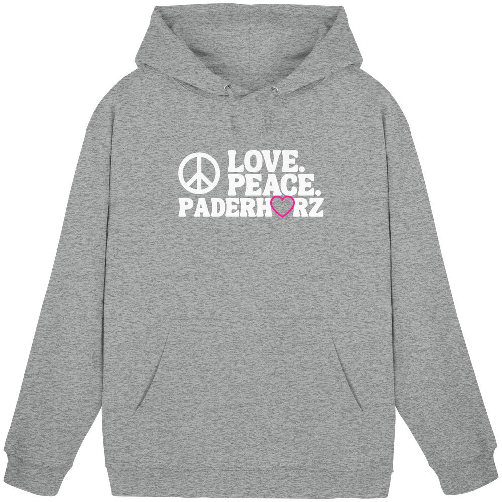 Hoodie Love Peace - Basic Unisex Hoodie – Bild 5