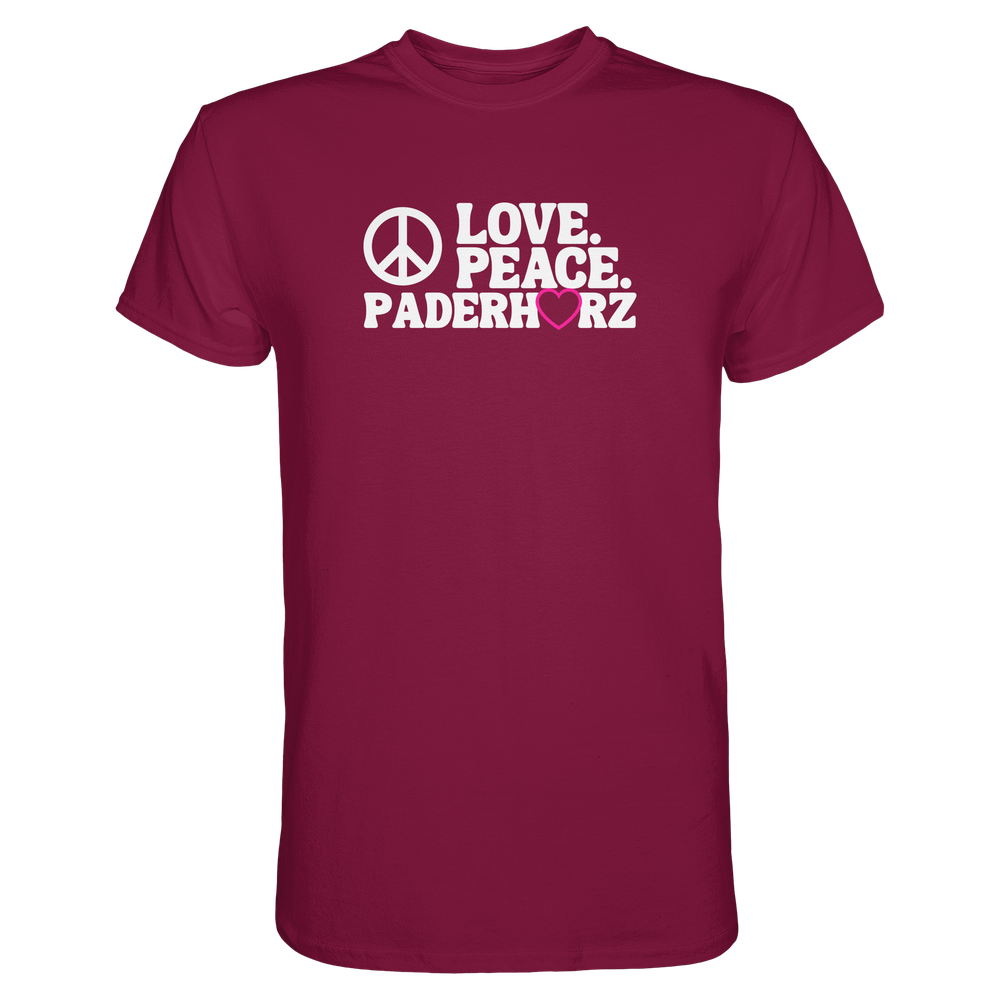 Damen T-Shirt Paderborn Love and Peace - Unisex Essential Premium Shirt – Bild 4